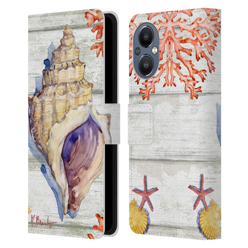 Paul Brent Ocean Bahia Shells Leather Book Wallet Case Cover For OnePlus Nord N20 5G