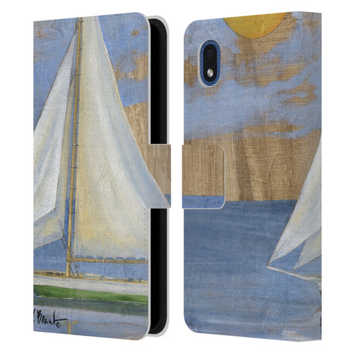 Paul Brent Ocean Serene Sailboat Leather Book Wallet Case Cover For Samsung Galaxy A01 Core (2020)