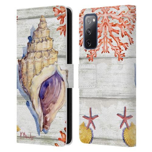 Paul Brent Ocean Bahia Shells Leather Book Wallet Case Cover For Samsung Galaxy S20 FE / 5G