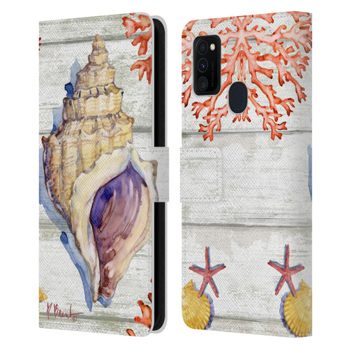 Paul Brent Ocean Bahia Shells Leather Book Wallet Case Cover For Samsung Galaxy M30s (2019)/M21 (2020)