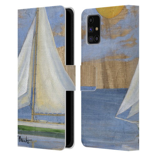 Paul Brent Ocean Serene Sailboat Leather Book Wallet Case Cover For Samsung Galaxy M31s (2020)