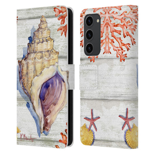 Paul Brent Ocean Bahia Shells Leather Book Wallet Case Cover For Samsung Galaxy S23+ 5G