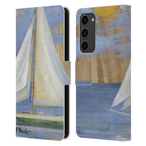 Paul Brent Ocean Serene Sailboat Leather Book Wallet Case Cover For Samsung Galaxy S23+ 5G