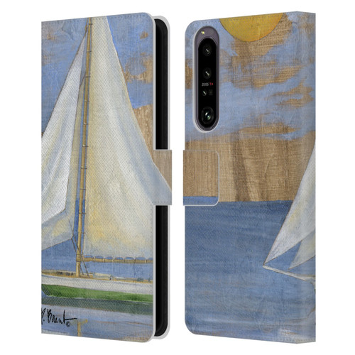 Paul Brent Ocean Serene Sailboat Leather Book Wallet Case Cover For Sony Xperia 1 IV