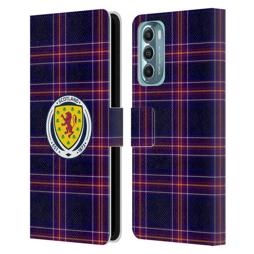 Scotland National Football Team Logo 2 Tartan Leather Book Wallet Case Cover For Motorola Moto G Stylus 5G (2022)