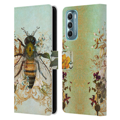 Jena DellaGrottaglia Insects Bee Garden Leather Book Wallet Case Cover For Motorola Moto G Stylus 5G (2022)