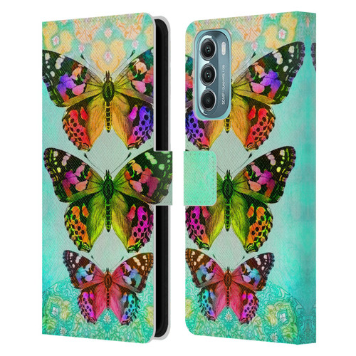 Jena DellaGrottaglia Insects Butterflies 2 Leather Book Wallet Case Cover For Motorola Moto G Stylus 5G (2022)
