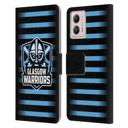 Glasgow Warriors Logo 2 Stripes Leather Book Wallet Case Cover For Motorola Moto G53 5G