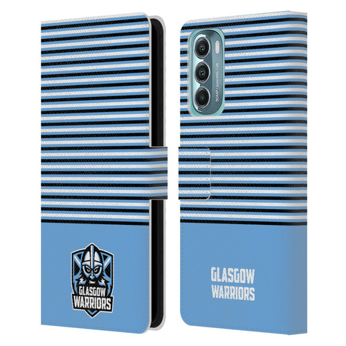 Glasgow Warriors Logo Stripes Blue 2 Leather Book Wallet Case Cover For Motorola Moto G Stylus 5G (2022)