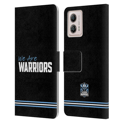 Glasgow Warriors Logo We Are Warriors Leather Book Wallet Case Cover For Motorola Moto G53 5G