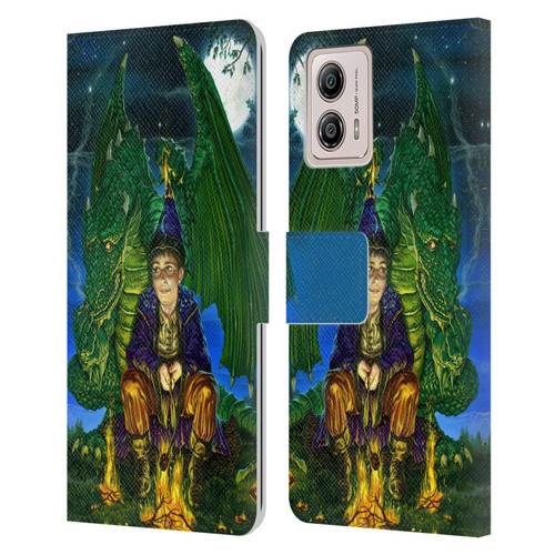 Ed Beard Jr Dragon Friendship Oops Said Leather Book Wallet Case Cover For Motorola Moto G53 5G