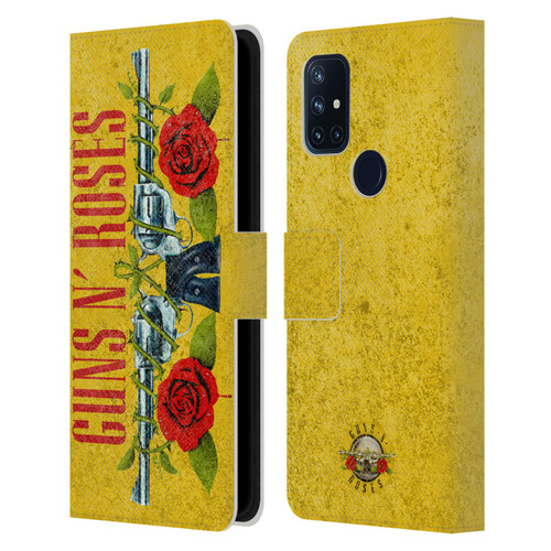 Guns N' Roses Vintage Pistols Leather Book Wallet Case Cover For OnePlus Nord N10 5G