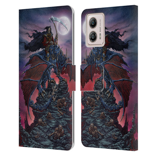 Ed Beard Jr Dragons Reaper Leather Book Wallet Case Cover For Motorola Moto G53 5G