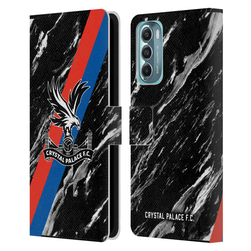 Crystal Palace FC Crest Black Marble Leather Book Wallet Case Cover For Motorola Moto G Stylus 5G (2022)