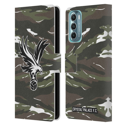 Crystal Palace FC Crest Woodland Camouflage Leather Book Wallet Case Cover For Motorola Moto G Stylus 5G (2022)