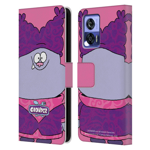 Chowder: Animated Series Graphics Full Face Leather Book Wallet Case Cover For Motorola Edge 30 Neo 5G