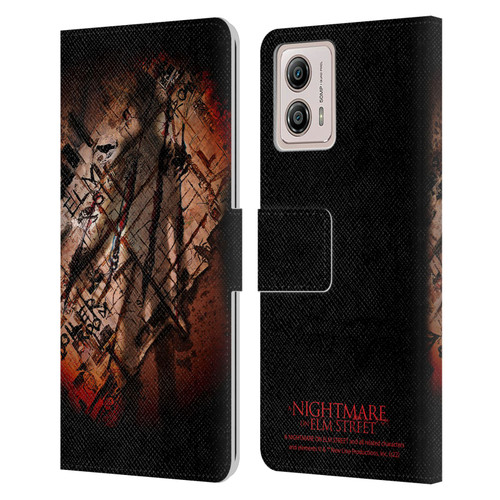 A Nightmare On Elm Street (2010) Graphics Freddy Boiler Room Leather Book Wallet Case Cover For Motorola Moto G53 5G