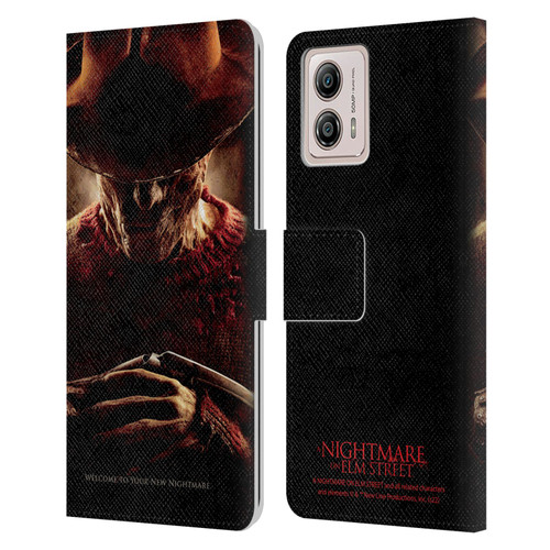 A Nightmare On Elm Street (2010) Graphics Freddy Key Art Leather Book Wallet Case Cover For Motorola Moto G53 5G