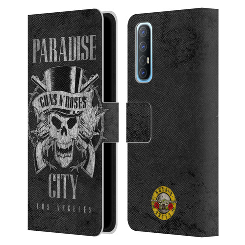 Guns N' Roses Vintage Paradise City Leather Book Wallet Case Cover For OPPO Find X2 Neo 5G