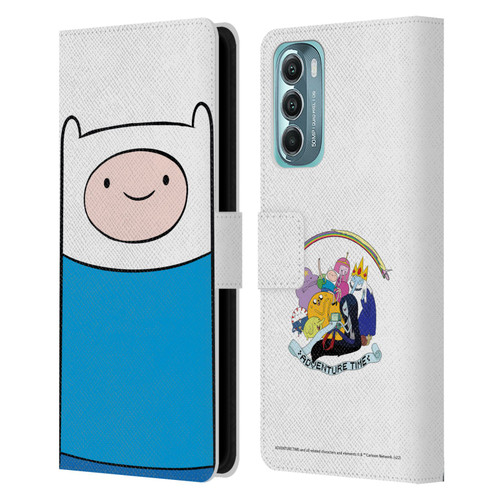 Adventure Time Graphics Finn The Human Leather Book Wallet Case Cover For Motorola Moto G Stylus 5G (2022)
