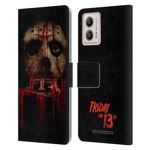 Friday the 13th 2009 Graphics Jason Voorhees Leather Book Wallet Case Cover For Motorola Moto G53 5G