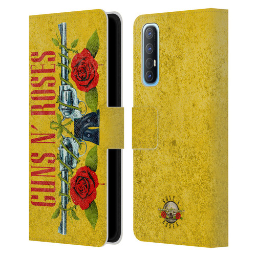 Guns N' Roses Vintage Pistols Leather Book Wallet Case Cover For OPPO Find X2 Neo 5G