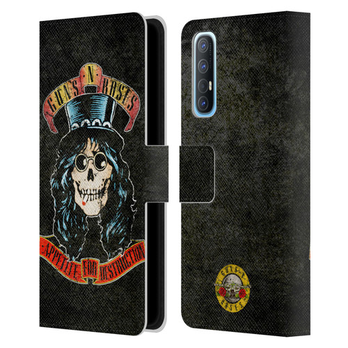 Guns N' Roses Vintage Slash Leather Book Wallet Case Cover For OPPO Find X2 Neo 5G