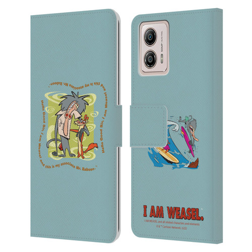 I Am Weasel. Graphics Hello Good Sir Leather Book Wallet Case Cover For Motorola Moto G53 5G