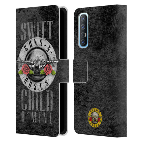 Guns N' Roses Vintage Sweet Child O' Mine Leather Book Wallet Case Cover For OPPO Find X2 Neo 5G