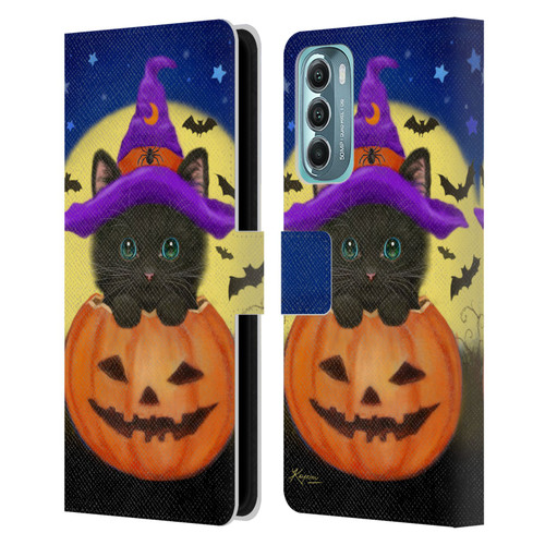 Kayomi Harai Animals And Fantasy Halloween With Cat Leather Book Wallet Case Cover For Motorola Moto G Stylus 5G (2022)