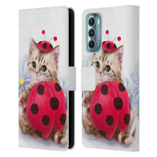Kayomi Harai Animals And Fantasy Kitten Cat Lady Bug Leather Book Wallet Case Cover For Motorola Moto G Stylus 5G (2022)