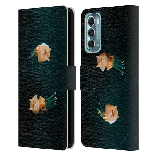 Pixelmated Animals Surreal Pets Jellyfish Cats Leather Book Wallet Case Cover For Motorola Moto G Stylus 5G (2022)