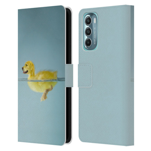Pixelmated Animals Surreal Wildlife Dog Duck Leather Book Wallet Case Cover For Motorola Moto G Stylus 5G (2022)