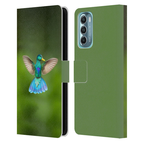 Pixelmated Animals Surreal Wildlife Quaking Bird Leather Book Wallet Case Cover For Motorola Moto G Stylus 5G (2022)