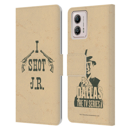 Dallas: Television Series Graphics Typography Leather Book Wallet Case Cover For Motorola Moto G53 5G