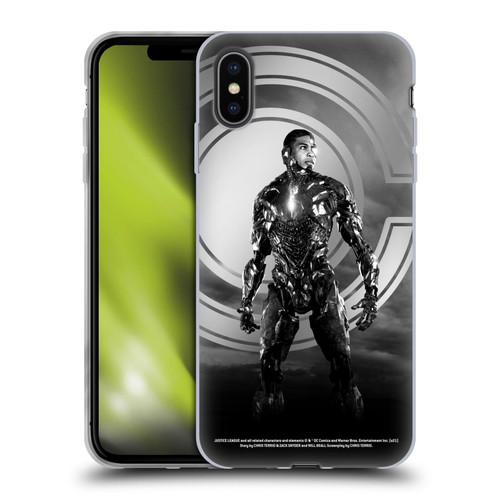 Zack Snyder's Justice League Snyder Cut Character Art Cyborg Soft Gel Case for Apple iPhone XS Max