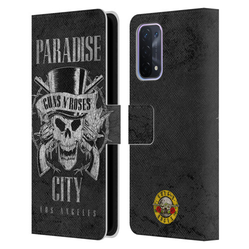 Guns N' Roses Vintage Paradise City Leather Book Wallet Case Cover For OPPO A54 5G