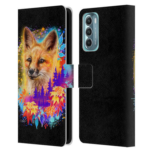 Sheena Pike Animals Red Fox Spirit & Autumn Leaves Leather Book Wallet Case Cover For Motorola Moto G Stylus 5G (2022)