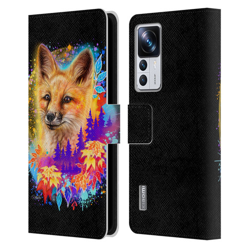 Sheena Pike Animals Red Fox Spirit & Autumn Leaves Leather Book Wallet Case Cover For Xiaomi 12T Pro