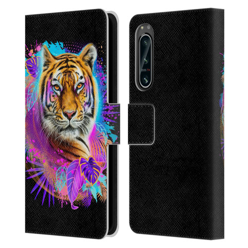 Sheena Pike Big Cats Tiger Spirit Leather Book Wallet Case Cover For Sony Xperia 5 IV