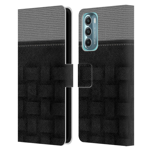 Alyn Spiller Luxury Charcoal Leather Book Wallet Case Cover For Motorola Moto G Stylus 5G (2022)