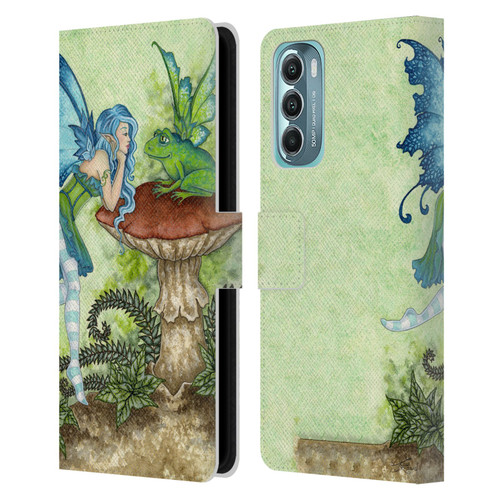 Amy Brown Pixies Frog Gossip Leather Book Wallet Case Cover For Motorola Moto G Stylus 5G (2022)