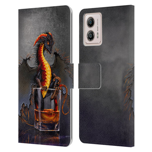 Stanley Morrison Dragons Black Pirate Drink Leather Book Wallet Case Cover For Motorola Moto G53 5G