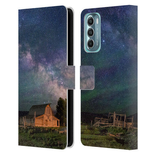 Royce Bair Nightscapes Grand Teton Barn Leather Book Wallet Case Cover For Motorola Moto G Stylus 5G (2022)