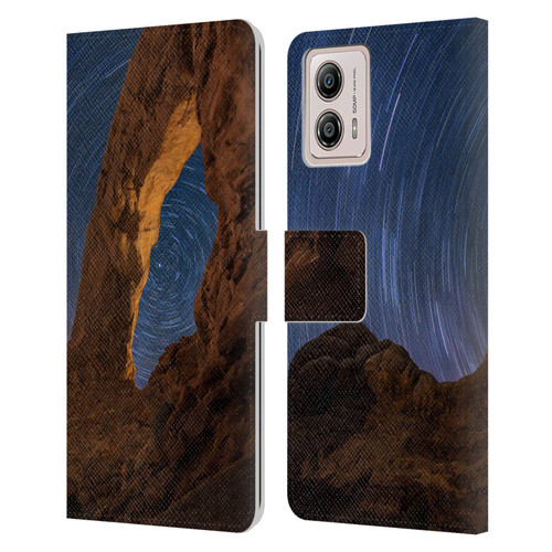 Royce Bair Nightscapes Star Trails Leather Book Wallet Case Cover For Motorola Moto G53 5G