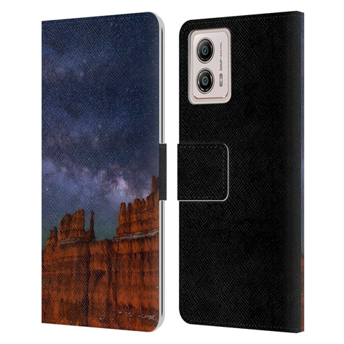 Royce Bair Photography The Fortress Leather Book Wallet Case Cover For Motorola Moto G53 5G