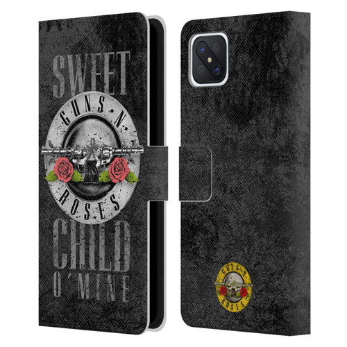 Guns N' Roses Vintage Sweet Child O' Mine Leather Book Wallet Case Cover For OPPO Reno4 Z 5G