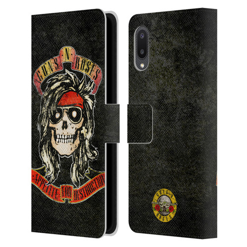 Guns N' Roses Vintage McKagan Leather Book Wallet Case Cover For Samsung Galaxy A02/M02 (2021)