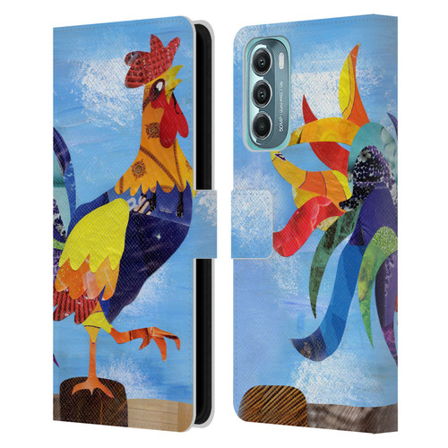 Artpoptart Animals Colorful Rooster Leather Book Wallet Case Cover For Motorola Moto G Stylus 5G (2022)