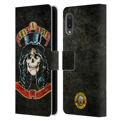 Guns N' Roses Vintage Slash Leather Book Wallet Case Cover For Samsung Galaxy A02/M02 (2021)